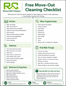 Home rc free move out cleaning checklist